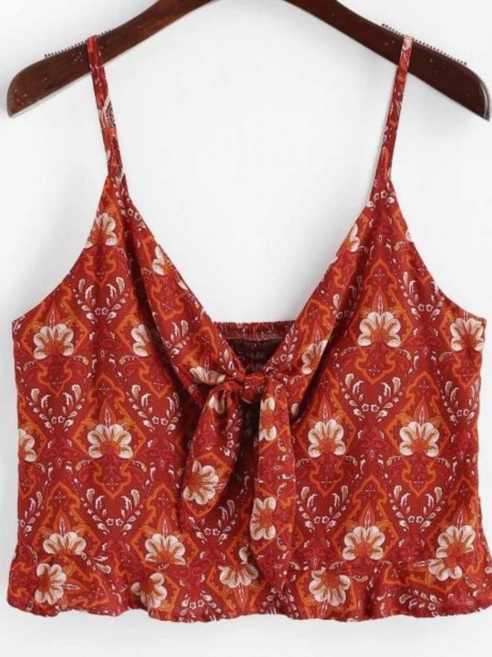 Floral Tie-Front Cami Top